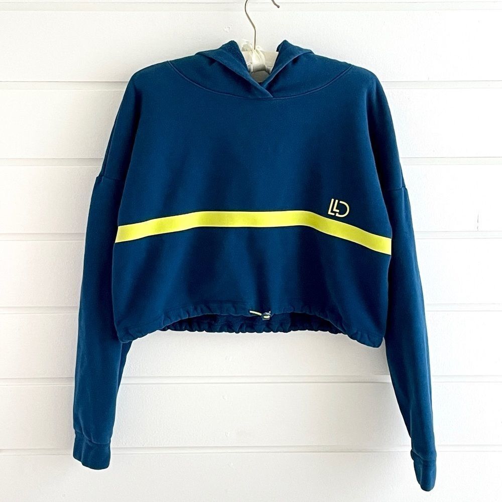 LC Lauren Conrad Crop Hoodie Sweatshirt Large EUC